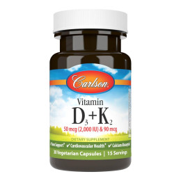 Витамин Д3 и К2 Carlson Vitamin D3 + K2 30caps Carlsson