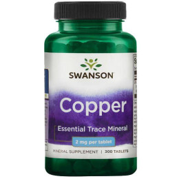 Copper 2 mg 300 Tabs Swanson