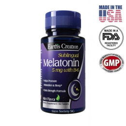 Мелатонин Earth‘s Creation Melatonin 3 mg with B6 60 tabs Earth's Creation