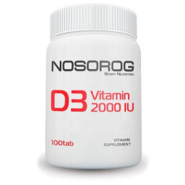 Витамин D3 Nosorog Nutrition Vitamin D3 2000 IU 100 таб NOSOROG