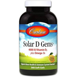 Solar D Gems 4,000 IU 120 Soft Gels Carlsson