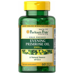 Олія примули вечірньої Evening Primrose Oil 1000 mg with GLA 60 Softgels Puritan's Pride