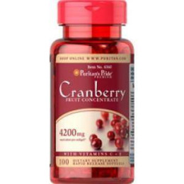 Cranberry Fruit Concentrate with C & E 4200 mg 100 Softgels Puritan's Pride