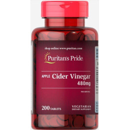 Яблочный уксус Apple Cider Vinegar 240 mg 200 tabl Puritan's Pride