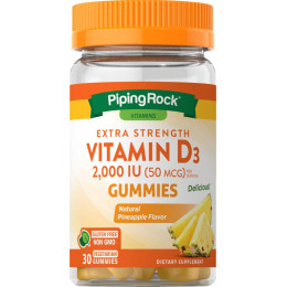 Vitamin D3 (Natural Pineapple), 2000 IU, 30 Vegetarian Gummies Nature's Truth