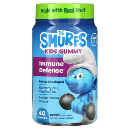 Вітаміни для дітей для імунітету The Smurfs Kids Gummy Immune Defense Ages 3+ 40 Gummies (Berry)