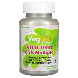 Vital Teen Girls Multiple, 60 Vegan Capsules VegLife