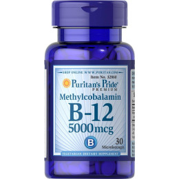 Витамин B-12 Puritan's Pride B-12 5000 mcg Methylcobalamin 30 Microlozenges Puritan's Pride