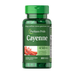 Кайенский перец Puritan's Pride Cayenne 450 mg 100 capsules Puritan's Pride