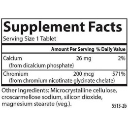 Chelated Chromium 200 mcg 300 Tablets Carlsson