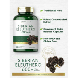 Siberian Eleuthero, 2400 mg (per serving), 300 Quick Release Capsules