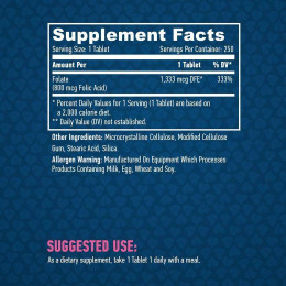 Фолиевая кислота Haya Labs Folic Acid 800mcg 250 tabl