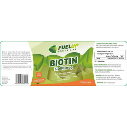 Biotin 5 mg (5000 mcg), 120 vcaps