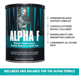 Комплексная формула для гормонального баланса и здоровья женщин Universal Nutrition Alpha F Women's 30 Packs Universal