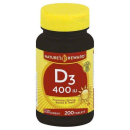 Витамин D3 Nature's Reward Vitamin D3, 400 IU, 200 Tablets Nature's Reward