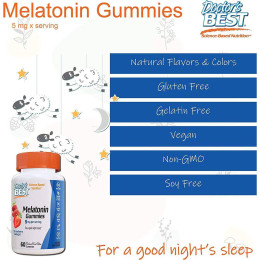 Мелатонин Melatonin Gummies 2.5 mg, 60 Gummies (Strawberry Delight) Doctor's Best