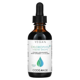 Хлорофіл Codeage Chlorophyll Liquid Drops Non-GMO, Peppermint, 50 mg, 60 ml