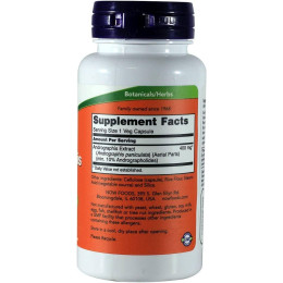 Экстракт андрографиса Now Andrographis Extract 400 mg 90 Veg Capsules