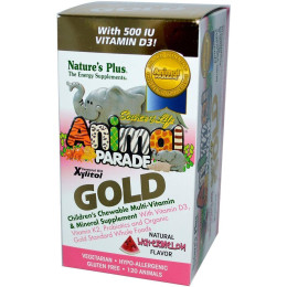 Вітаміни для дітей Nature's Plus Animal Parade Gold Children's Multi-Vitamin & Mineral 120 animal-shaped tabs (Watermelon) Nature's Plus