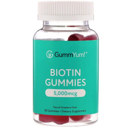 Біотин GummYum Biotin Gummies 2,500 mcg, 60 Gummies (Strawberry) GummYum