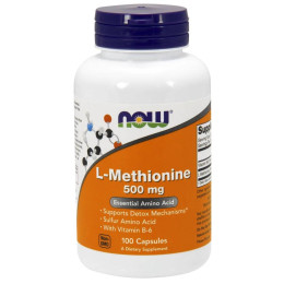 L-метионин NOW L-Methionine 500 mg 100 caps NOW