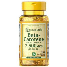 Бета каротин Puritan's Pride Beta-Carotene 25000 IU 250 Softgels Puritan's Pride