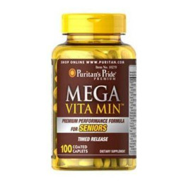 Вітаміни для людей старше 50 років Puritan's Pride Mega Vita Min™ Multivitamin for Seniors Timed Release 100 capl Puritan's Pride