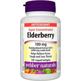 Экстракт бузины Webber Naturals Elderberry 100 mg 120 softgels Webber Naturals