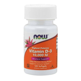 Вітамін D-3 Now Vitamin D-3 10000 IU 120 soft Now Foods