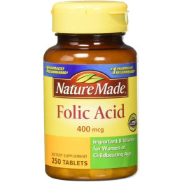 Фолиевая кислота Nature Made Folic Acid 400 mg 250tabl Nature Made