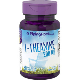 L-теанін Piping Rock L-Theanine, 200 mg, 60 Quick Release Capsules Piping Rock