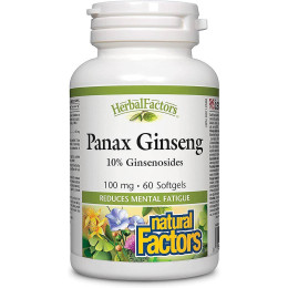 Екстракт женьшеню Natural Factors Panax Ginseng, 60 Softgels Natural Factors