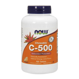 Вітамін С NOW C-500 Chewable (Orange) 100 tabs