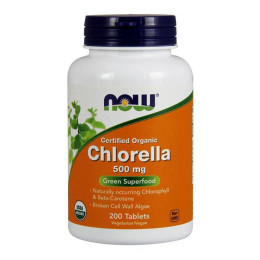 Хлорелла NOW Chlorella 500 mg 200 tabs