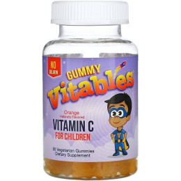 Вітамін С для дітей Vitables Vitamin C For Children, No Gelatin 60 Vegetarian Gummies (Orange) Vitables