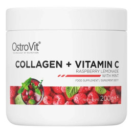 Колаген Collagen + Vitamin C 200g (Raspberry limonade with mint) OstroVit