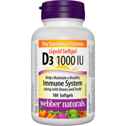 Вітамін D3 Webber Naturals Vitamin D3 1000 IU 180 softgels Webber Naturals