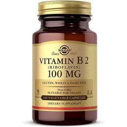 Вітамін B2 Solgar Vitamin B2 100 mg 100 Vegetable Capsules Solgar