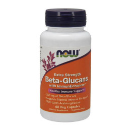 Бета-глюкан NOW Extra Strength Foods Beta-Glucans​​​​​​​ with ImmunEnhancer 60 vcaps