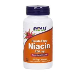 Вітамін В3 NOW Foods Flush-Free Niacin 250 mg 90 veg caps Now Foods