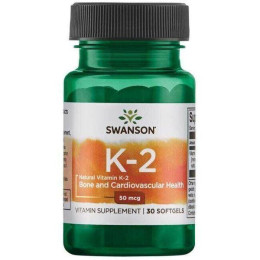 Vitamin K2 Natural 50 mcg 30 Sgels Swanson