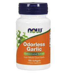 Екстракт часнику Now Odorless Garlic 100 softgels Now Foods