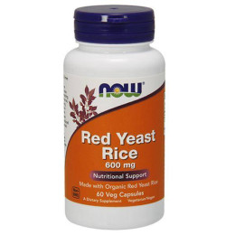 Червоний дріжджовий рис Now RED YEAST RICE 600MG ORG 60 VCAPS