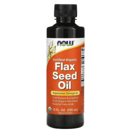 Лляна олія NOW Flax Seed Oil 355 ml GMP