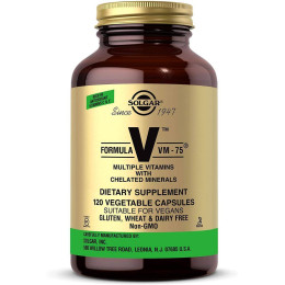 Мультивітаміни з хелатними мінералами формула VM-75 Solgar VM-75 Formula VM-75 Multiple Vitamins with Chelated Minerals 120 Solgar