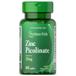 Цинк Zinc Picolinate 25 mg 100 Coated Tablets Puritan's Pride