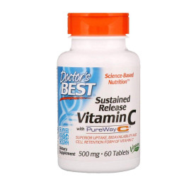 Вітамін C Sustained Release Vitamin C with PureWay-C 500 mg 60 Tablets Doctor's s Best