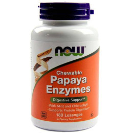 Папаин NOW Foods Papaya Enzymes 180 lozenges