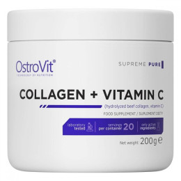 Коллаген с витамином С Collagen + Vitamin C 200g (Pure) OstroVit