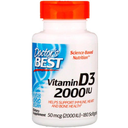 Вітамін Д3 Vitamin D3 (2000 IU) 180 Softgels Doctor's s Best